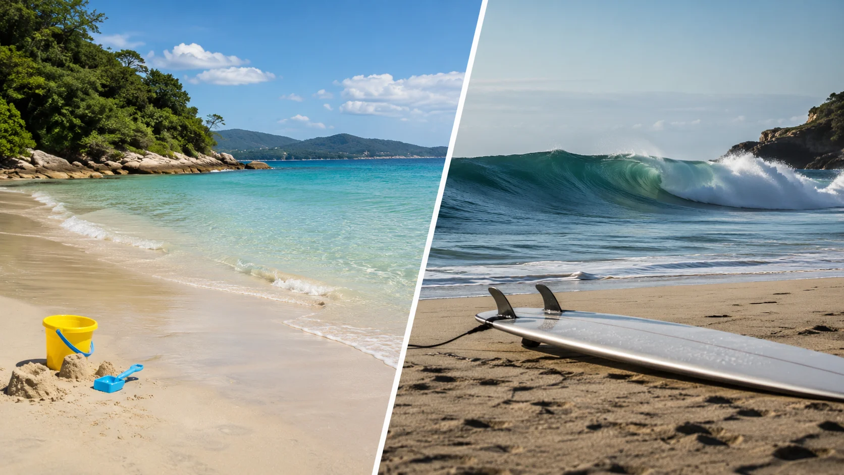 Die besten Strände für Familien vs. Surfer