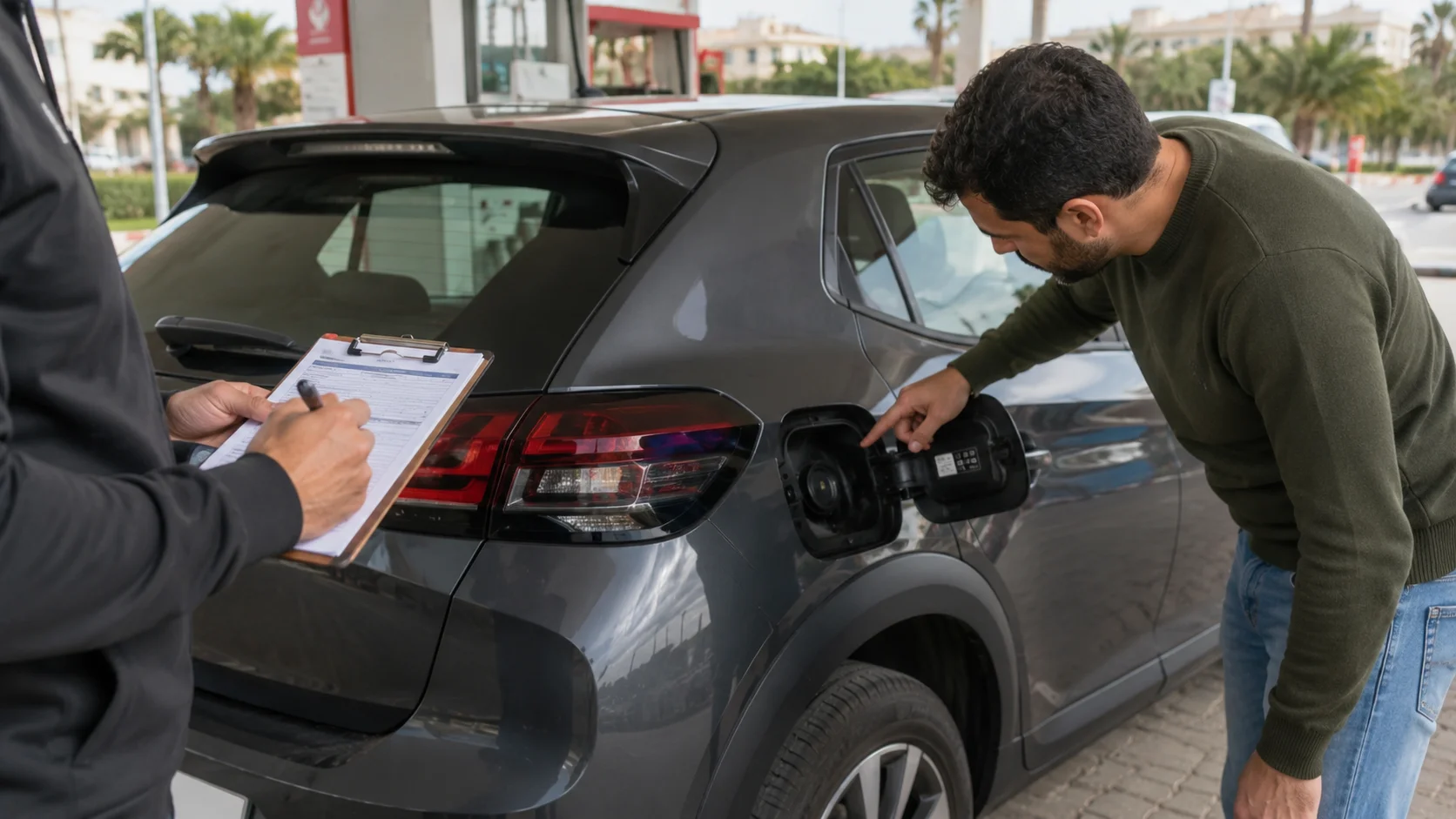 politique de carburant location voiture Agadir
